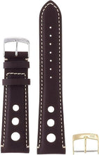 Load image into Gallery viewer, Morellato GIOTTO  Rally Style leather watch Strap BROWN 20mm