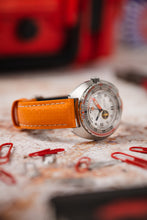 Load image into Gallery viewer, Hirsch CARBON Leather Watch Strap ORANGE 24mm