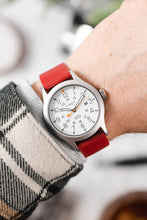 Load image into Gallery viewer, Hirsch Toronto Leather Watch Strap in Red 14 mm quick release
