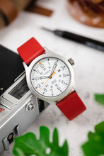 Load image into Gallery viewer, Hirsch Toronto Leather Watch Strap in Red 14 mm quick release