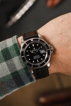 Load image into Gallery viewer, Morellato LIVERPOOL Crocodile embossed leather black watch Strap 20mm