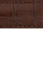 Load image into Gallery viewer, HIrsch TRITONE  Genuine Alligator leather Watch Strap BROWN 22 MM Long