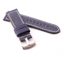 Load image into Gallery viewer, Marino : Canvas & Leather Watch Strap - BLUE