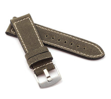 Load image into Gallery viewer, Marino : Canvas & Leather Watch Strap - GREEN