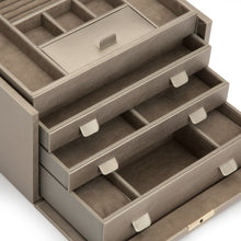 Load image into Gallery viewer, PALERMO Large Jewellery Box - PEWTER - Pewter & Black