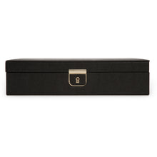 Load image into Gallery viewer, PALERMO Medium Flat Jewellery Box - BLACK ANTHRACITE - Pewter & Black