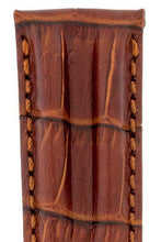 Load image into Gallery viewer, Hirsch PROFESSIONAL Leather twin RIDGED Chronograph Watch Strap GOLDEN BROWN - Pewter & Black