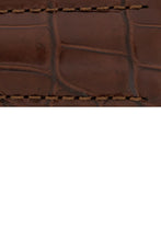 Load image into Gallery viewer, Hirsch TRITONE  Genuine Alligator Watch Strap BROWN 22MM L for Panerai - Pewter & Black