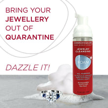 Load image into Gallery viewer, CONNOISSEURS TARNISH CLEANER FOAM. Sanitizing jewellery wash. Diamond RING - Pewter & Black