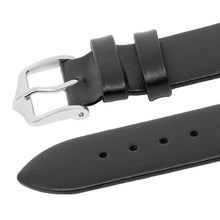 Load image into Gallery viewer, Hirsch DIAMOND CALF flat scratchproof Leather Watch Strap BLACK XL - Pewter & Black
