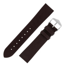 Load image into Gallery viewer, Hirsch Diamond Calf leather Watch Strap BROWN XL EXTRA LONG scratchproof - Pewter & Black