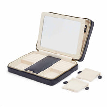 Load image into Gallery viewer, MARIA Large zip case - NAVY - Pewter & Black