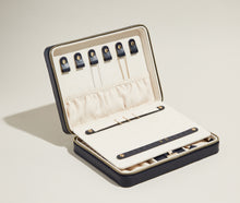 Load image into Gallery viewer, MARIA Large zip case - NAVY - Pewter & Black