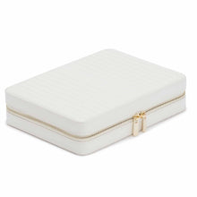 Load image into Gallery viewer, MARIA Large zip case - WHITE - Pewter & Black