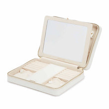 Load image into Gallery viewer, MARIA Large zip case - WHITE - Pewter & Black