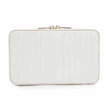 Load image into Gallery viewer, MARIA Medium Zip Case - WHITE - Pewter & Black