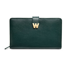 Load image into Gallery viewer, Wolf 1834 CASSANDRA luxury leather JEWELLERY PORTFOLIO CASE - Pewter & Black