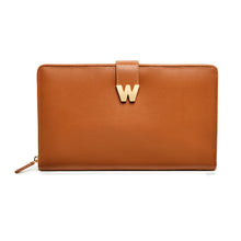 Load image into Gallery viewer, Wolf 1834 CASSANDRA luxury leather JEWELLERY PORTFOLIO CASE - Pewter & Black