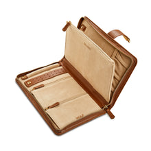 Load image into Gallery viewer, Wolf 1834 CASSANDRA luxury leather JEWELLERY PORTFOLIO CASE - Pewter & Black