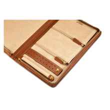 Load image into Gallery viewer, Wolf 1834 CASSANDRA luxury leather JEWELLERY PORTFOLIO CASE - Pewter & Black