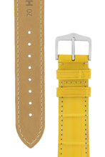 Load image into Gallery viewer, Hirsch Connoisseur Genuine Alligator Watch Strap in Yellow (Tapers & Buckle)