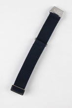 Load image into Gallery viewer, Erika's Originals TRIDENT MN™ BLUE Elastic nylon Marine Nationale Strap 24 mm - Pewter & Black