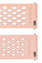 Load image into Gallery viewer, Interlocking Rubber Watch Strap in PEACH / NUDE by Noomoon - Pewter & Black