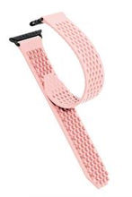 Load image into Gallery viewer, Noomoon LABB Interlocking Watch Strap for Apple Watch in PEACH/ NUDE with BLACK - Pewter & Black