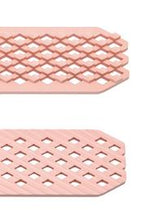 Load image into Gallery viewer, Noomoon LABB Interlocking Watch Strap for Apple Watch in PEACH/ NUDE with BLACK - Pewter & Black