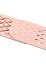 Load image into Gallery viewer, Noomoon LABB Interlocking Watch Strap for Apple Watch in PEACH/ NUDE with SILVER - Pewter & Black