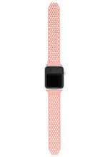 Load image into Gallery viewer, Noomoon LABB Interlocking Watch Strap for Apple Watch in PEACH/ NUDE with SILVER - Pewter & Black