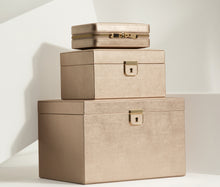 Load image into Gallery viewer, PALERMO Large Jewellery Box - ROSE GOLD - Pewter & Black