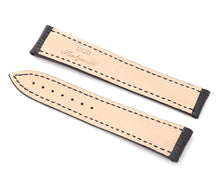 Load image into Gallery viewer, Marino Deployment : Alligator-Embossed Leather Watch Strap BLACK 20mm 22mm