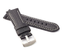 Load image into Gallery viewer, Firenze : Shark Leather Watch Strap BLACK for Panerai - Pewter & Black