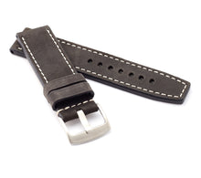 Load image into Gallery viewer, Marino Parallel : VINTAGE CALF Saddle Leather Watch Strap - BLACK