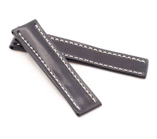 Load image into Gallery viewer, Marino : SHELL CORDOVAN Watch Strap for Folding Clasp BLACK