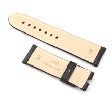 Load image into Gallery viewer, Marino Deployment : Calf Saddle Leather Watch Strap BLACK