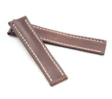 Load image into Gallery viewer, Marino : SHELL CORDOVAN Watch Strap for Folding Clasp - MOCCA BROWN
