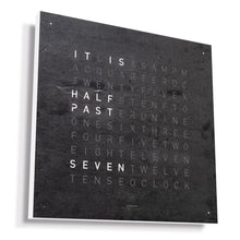 Load image into Gallery viewer, QLOCKTWO EARTH - Creator&#39;s Edition - METAMORPHITE SLATE - Pewter &amp; Black