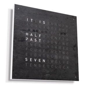 QLOCKTWO EARTH - Creator's Edition - METAMORPHITE SLATE - Pewter & Black