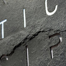 Load image into Gallery viewer, QLOCKTWO EARTH - Creator&#39;s Edition - METAMORPHITE SLATE - Pewter &amp; Black