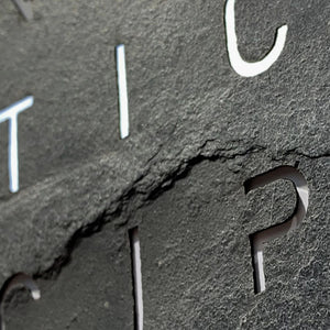QLOCKTWO EARTH - Creator's Edition - METAMORPHITE SLATE - Pewter & Black
