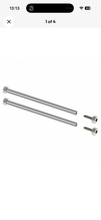 Load image into Gallery viewer, 2 x Stainless Steel Tube Inserts HEX Screw Head For Bell &amp; Ross BR01 Watch Strap - Pewter &amp; Black