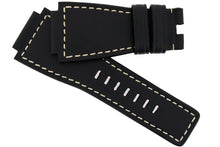 Load image into Gallery viewer, MiG Straps for BELL &amp; ROSS - Calf Leather Watch Strap in BLACK / CREAM - Pewter &amp; Black