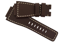 Load image into Gallery viewer, MiG Straps for BELL &amp; ROSS - Calf Leather Watch Strap in BROWN / CREAM - Pewter &amp; Black