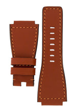 Load image into Gallery viewer, MiG Straps for BELL &amp; ROSS - Calf Leather Watch Strap in GOLD BROWN - Pewter &amp; Black