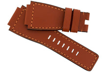 Load image into Gallery viewer, MiG Straps for BELL &amp; ROSS - Calf Leather Watch Strap in GOLD BROWN - Pewter &amp; Black