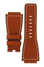 Load image into Gallery viewer, MiG Straps for BELL &amp; ROSS - Calf Leather Watch Strap in GOLD BROWN / CREAM - Pewter &amp; Black