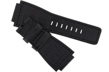 Load image into Gallery viewer, MiG Straps for BELL &amp; ROSS - Alligator Embossed Leather Watch Strap in BLACK - Pewter &amp; Black