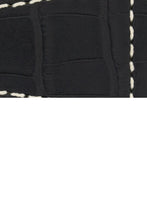 Load image into Gallery viewer, MiG Straps for BELL &amp; ROSS - Alligator Embossed Leather Watch Strap in BLACK / Cream - Pewter &amp; Black